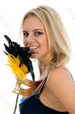 Portrait  girl with mask