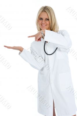young doctor with stethoscope
