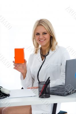 young doctor with stethoscope