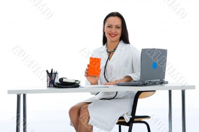 young doctor with stethoscope