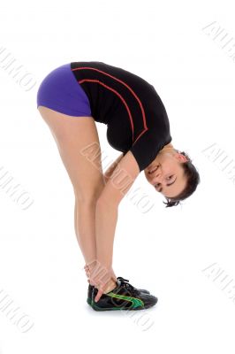 woman practicing fitness