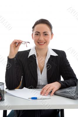 business woman  working