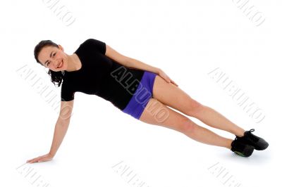 woman practicing fitness