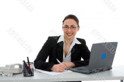 business woman  working