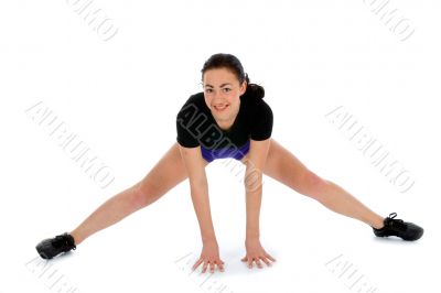 woman practicing fitness