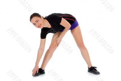woman practicing fitness