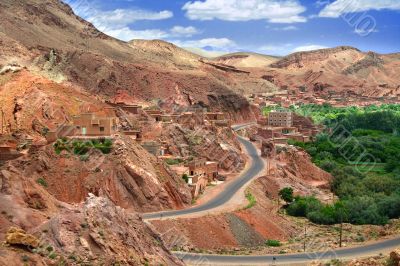 village among Moroccan hills