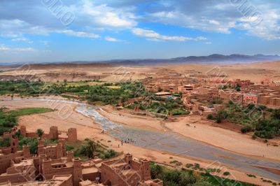 view from Kasbah Ait Benhaddou