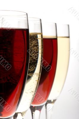 wine glasses macro