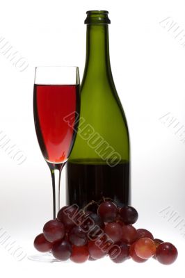 wine glasses on grey background