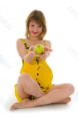 Portrait of the pregnant woman