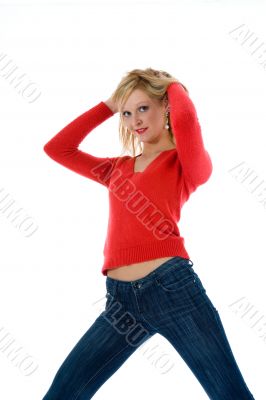 Portrait of the young beautiful girl