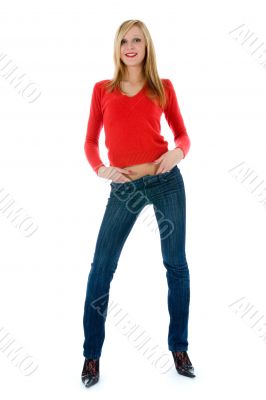 Portrait of the young beautiful girl