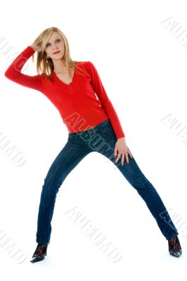 Portrait of the young beautiful girl