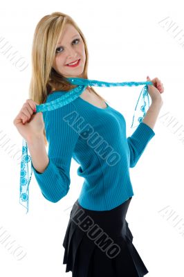 Portrait of the young beautiful girl