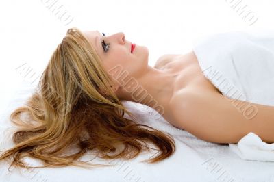 Attractive woman getting spa treatmen