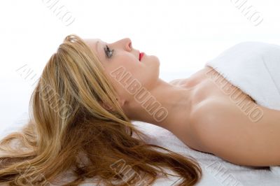 Attractive woman getting spa treatmen