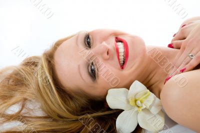 Attractive woman getting spa treatmen