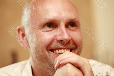 Smiling the man