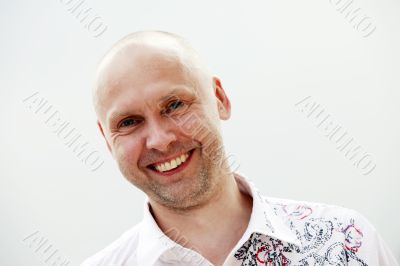 Smiling the man