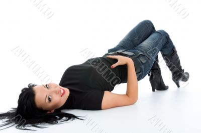 Portrait of the young beautiful girl