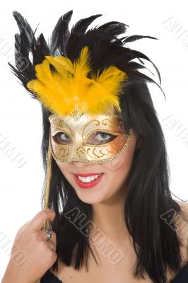 Portrait  girl with mask