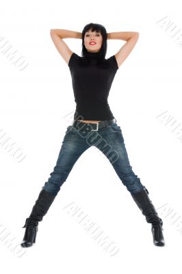 Portrait of the young beautiful girl