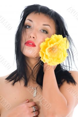 Attractive woman getting spa treatment