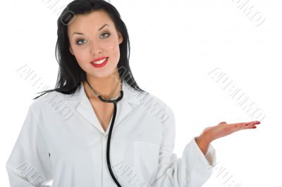 young doctor with stethoscope