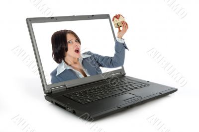 Business woman advertises real estate