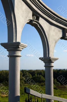 Landscape through an arch