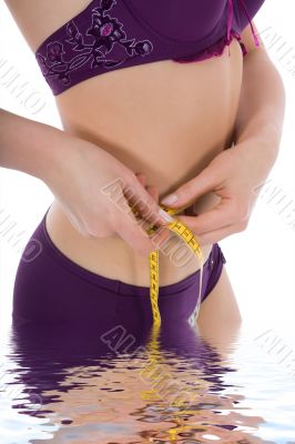 beautiful girl with  meter