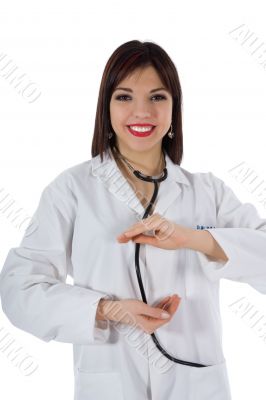 young doctor with stethoscope
