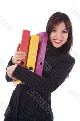 Business woman with folder