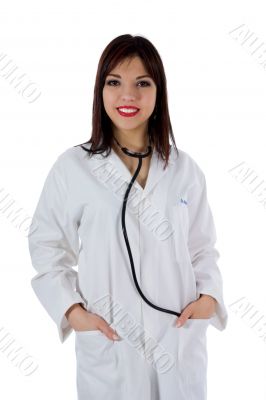 young doctor with stethoscope