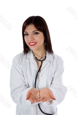young doctor with stethoscope
