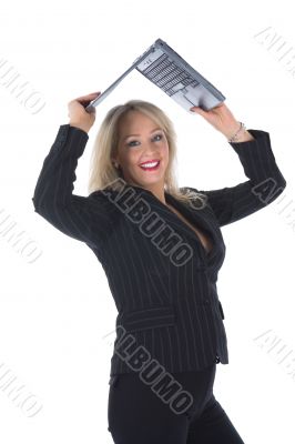 business woman and laptop
