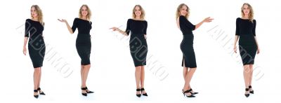 portrait of the blonde with blue eye