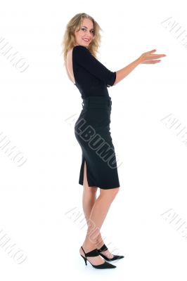 portrait of the blonde with blue eye