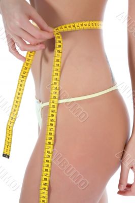 beautiful girl with  meter