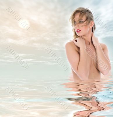 portrait of the nude blonde