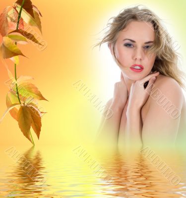 portrait of the nude blonde