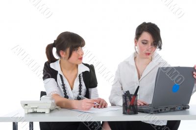 business women  working