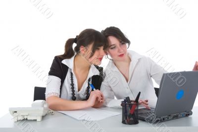 business women  working