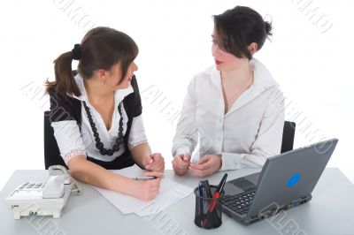 business women  working