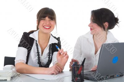 business women  working