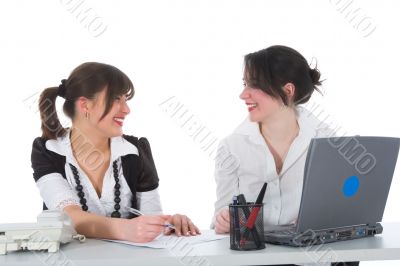 business women  working