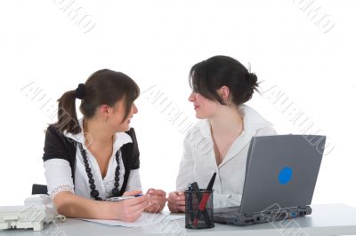 business women  working