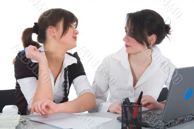 business women  working