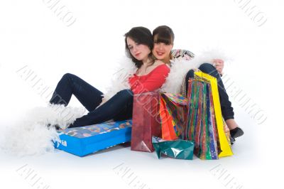 expressive girls shopping